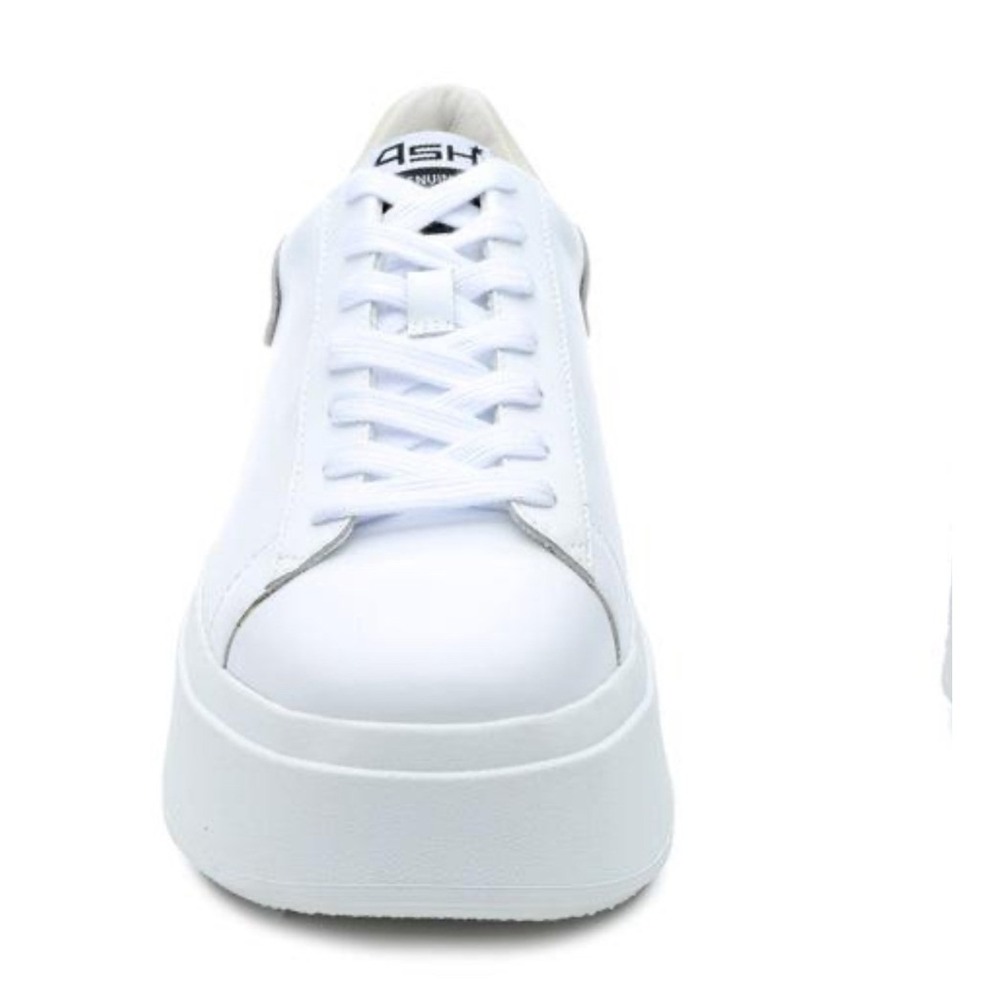 Ash Moby Platform Sneaker Women Size 40 White Leather Low Top Trainers NEW - Picture 5 of 16